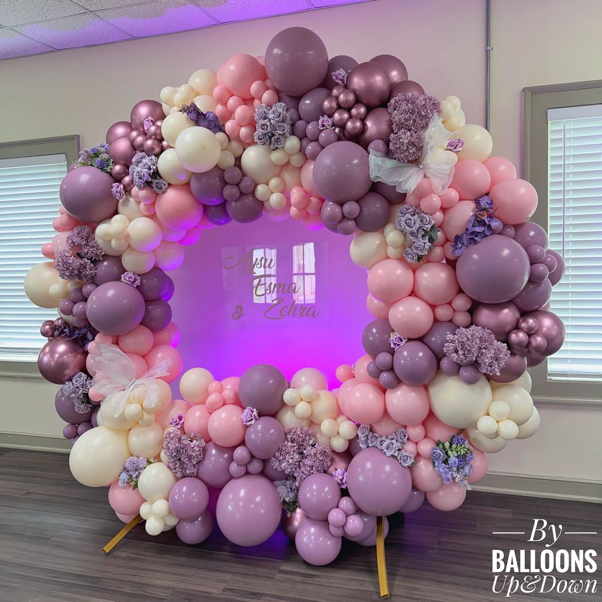 Purple Floral Arch